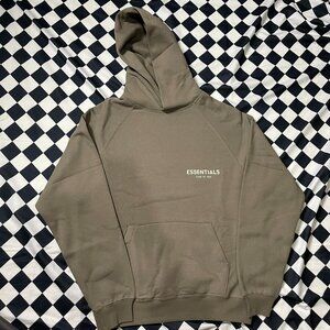 Fear of God Essentials Pullover Hoodie Desert Taupe Unisex -NEW